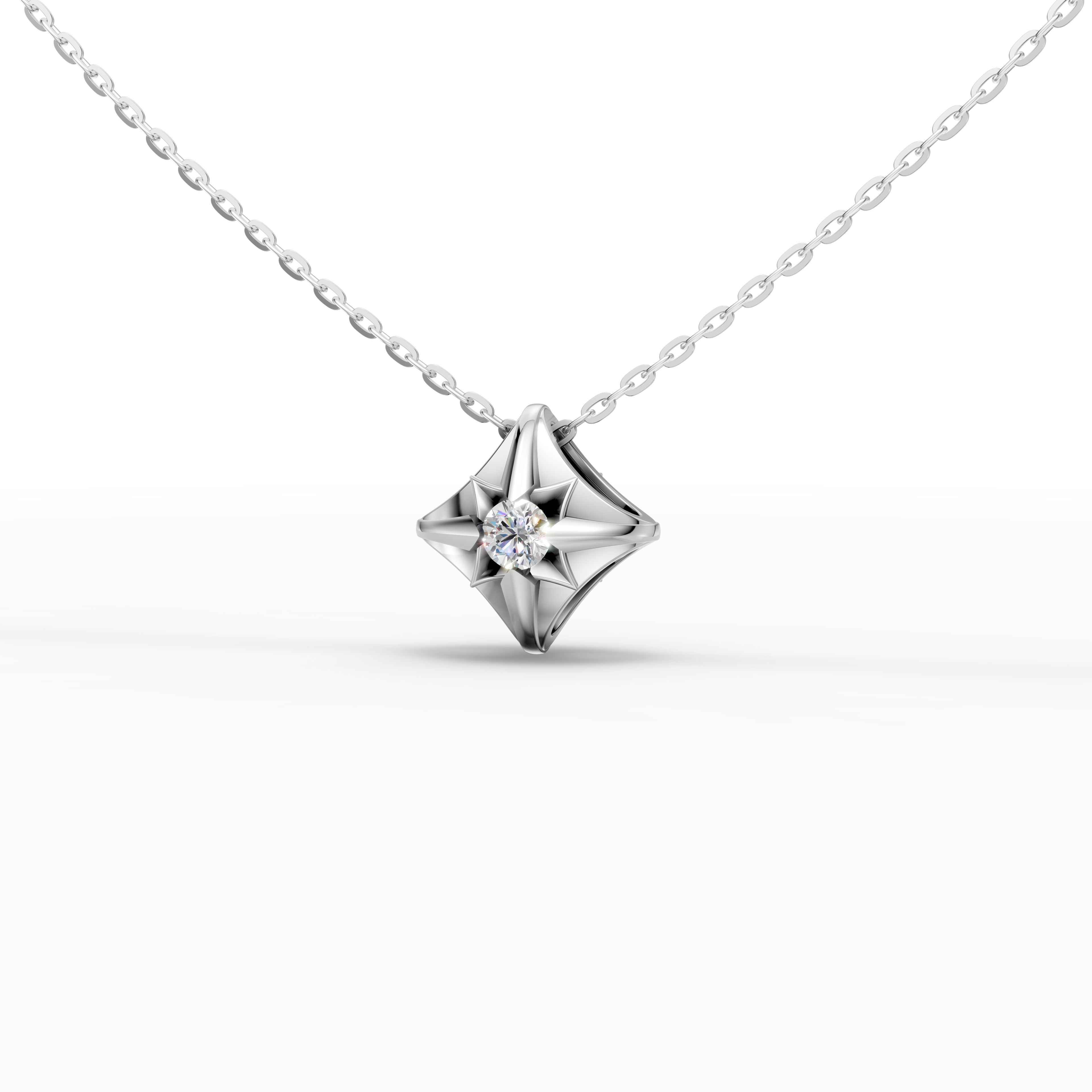 Mặt dây nữ Kim cương Vàng hồng 14K VCR MN-0192 nữ tính